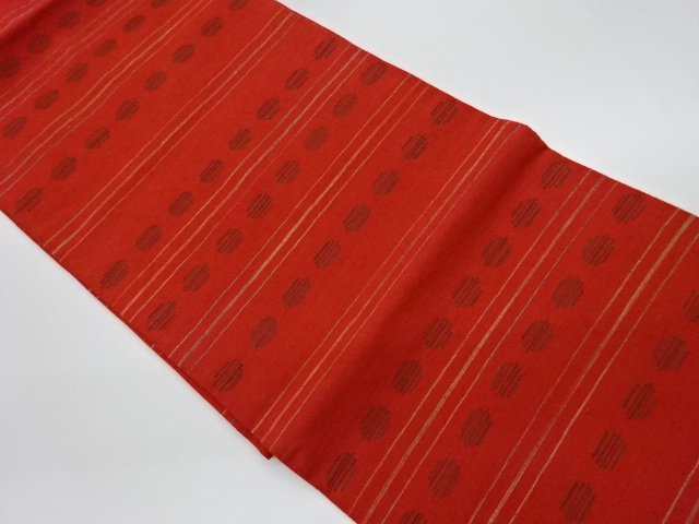 JAPANESE KIMONO / VINTAGE NAGOYA OBI / WOVEN ABSTRACT ROUNDEL